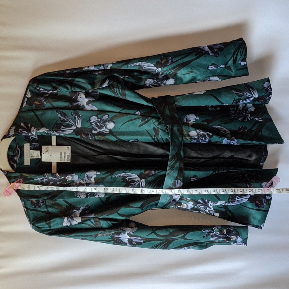 H&M Green and Purple Iris Blazer Stylish Suit Jacket - Picture 5 of 5